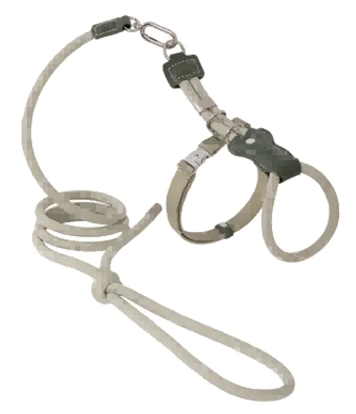 Leather Round Rope Cat Harness & Leash Set view 5