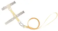 Leather Color Block Cat Harness & Leash Set view 4