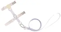 Leather Color Block Cat Harness & Leash Set view 2