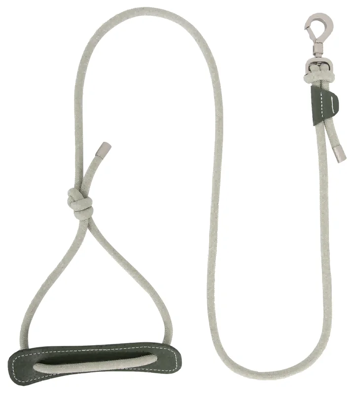 Leather Round Rope Dog Harness + Leash view 3