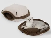 Polar Fleece Semi-Enclosed Pet Bed view 1